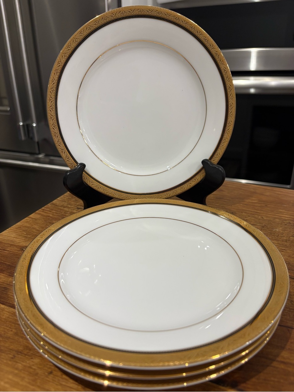 Noritake Kingswood Gold Salad Plates  Set -4
